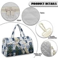 thumbnail image 7 of Garronmavis Large Quilted Duffle Bag for Women, Camper Pine Tree Print Weekender Bag Travel Overnight Bag, Carry On Gym Tote with Luggage Sleeve for Camping Work Dance, 7 of 7