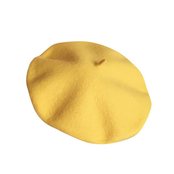Valora Girls Wool Beret Hat Wrap Scarf Cap Head Children Warm Winter Accessory Yellow