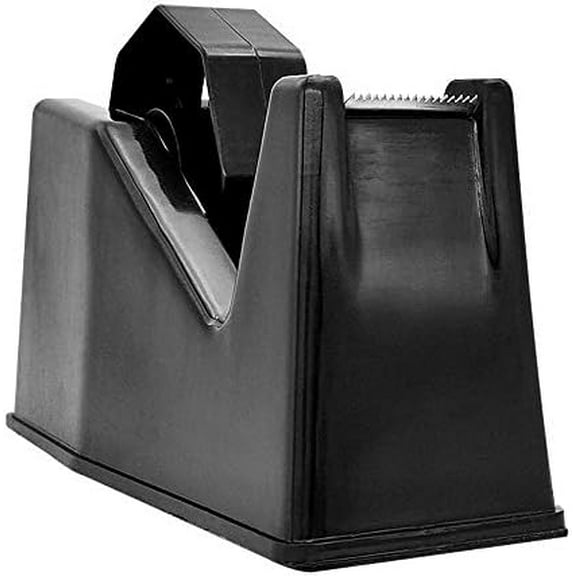 Tape Dispenser, Heat Press Tape Dispenser, Desk Heat Tape Dispenser 6.3 x 2.5 x 3.4 Inch, Holder Fits 1" and 3" Core (Black)$$Office
