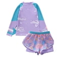 thumbnail image 2 of WIBACKER Girls Rash Guard UPF+ 50 Swimsuit Set Long Sleeve Bathing Suit Two Piece 3-9 Years Swimwear, 2 of 9