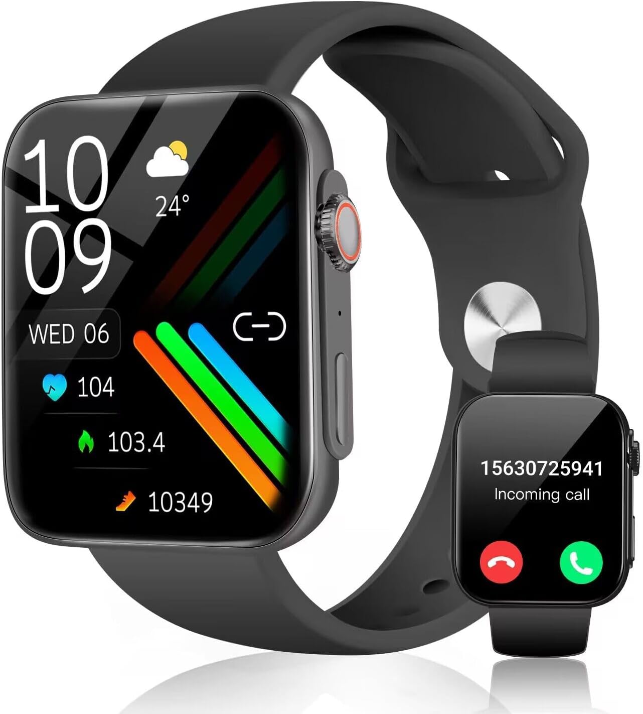 Montre Connectée Femme/homme - Écran 1.25" Rond, Appels Bluetooth, 120 Modes Sport, Monitoring Santé, étanche IP68