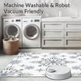 thumbnail image 5 of ODIKA 6'x9' Machine Washable Non-Slip Area Rug, Snowflake Crystal Winter Crochet Hook Latch Kit High Traffic Rug with Pad, Gray, 642480, 5 of 8