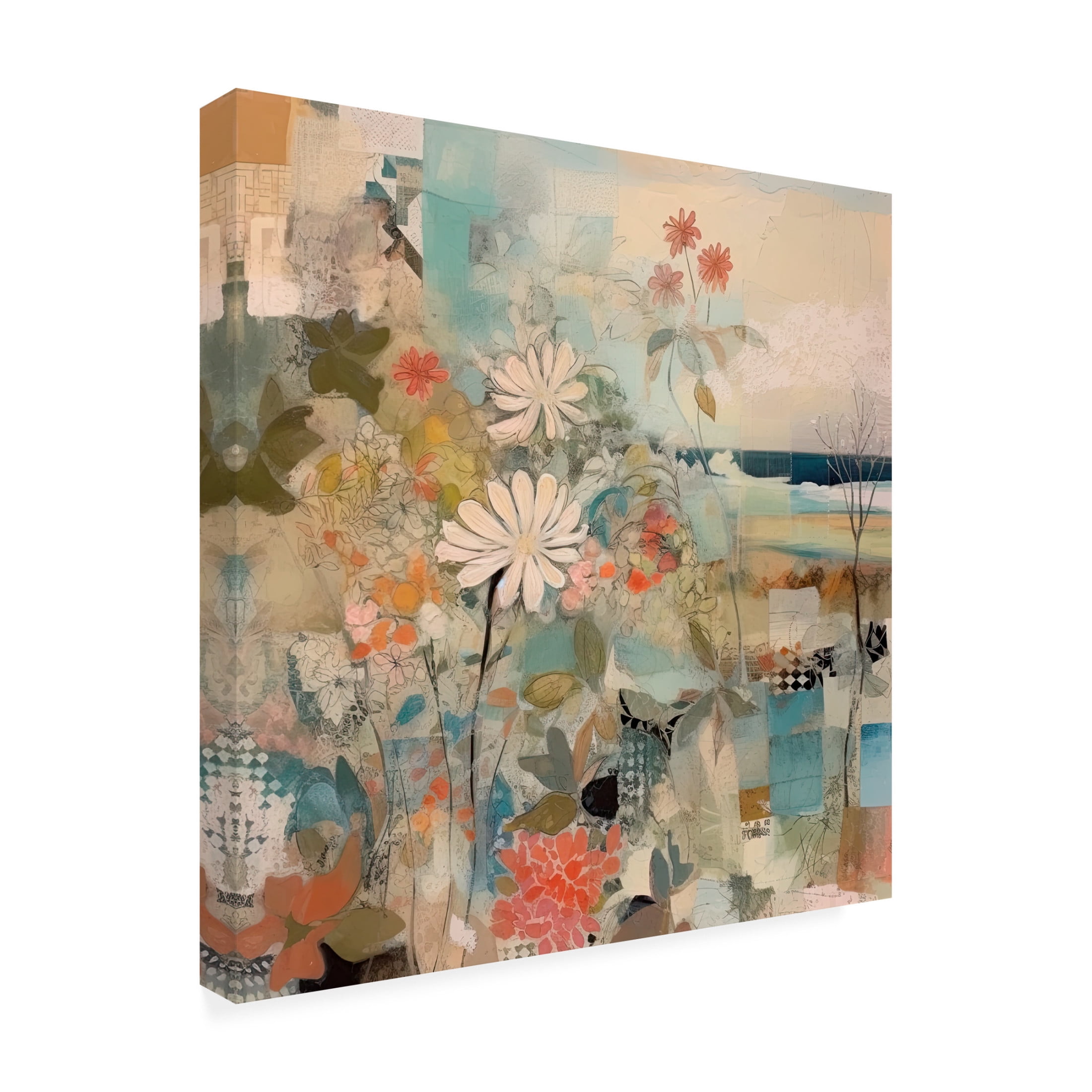 Canvas Wall Art - Sasha 'Last Time I Saw You II' Wall Art for Living Room, Bedroom, or Office Décor by Trademark Fine Art - 14 x 14 Inches