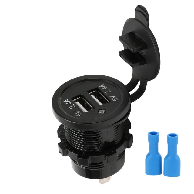 Toma de corriente USB automática cargador de coche modificado negro mate Chip de Control inteligente prevención de incendios para barco para motocicleta ANGGREK Otros