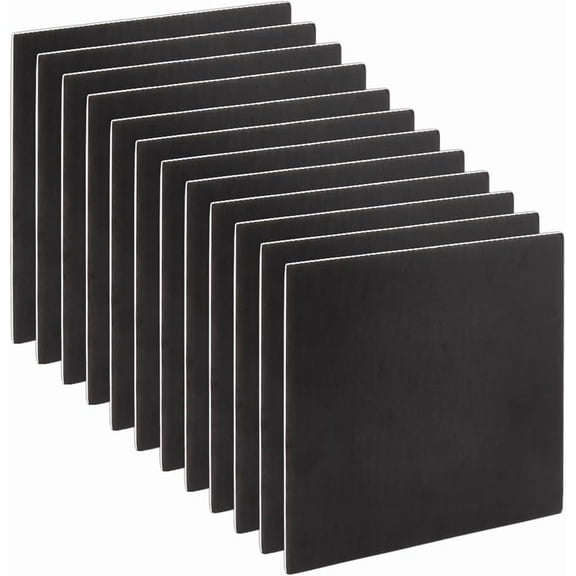 12Pcs Black Foam Board 7.9x7.9 Inch Foam Core Board for DIY Crafts 5mm Thick Black Core Mat PVC Foam Board Sheets Mat Boards Poster Boards for DIY Crafts Framing Art Display Presentation