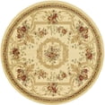thumbnail image 1 of Unique Loom Tapis Motif Médaillon Versailles 8' x 8' Rond Ivoire/tan, 1 of 10