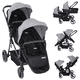 thumbnail image 1 of Carriola Gemelar Premium Ibaby Mellizi Posiciones Multiples gris, 1 of 9