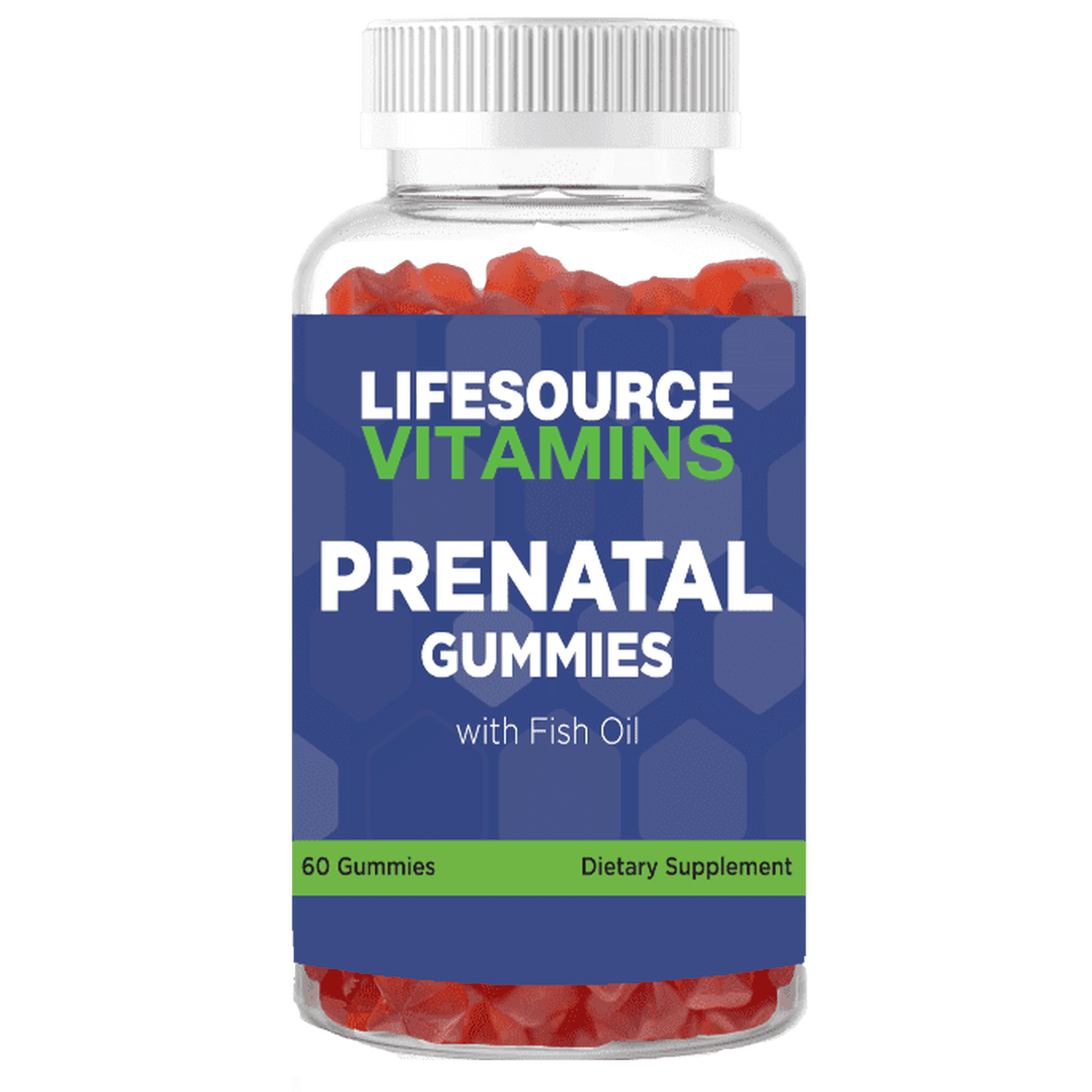 LifeSource Vitamins Prenatal Gummies w/ DHA-Omega 3 – Complete Multi Vitamins for Women – 60 Gummies