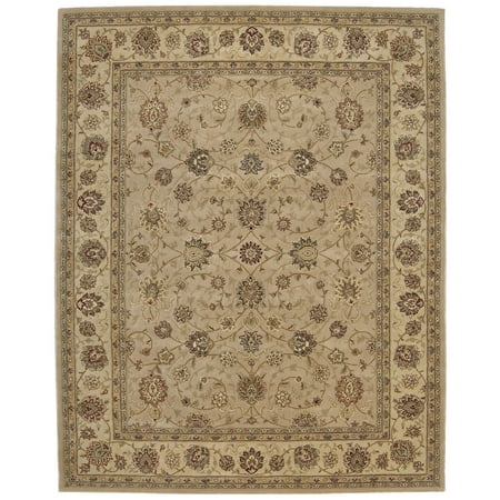 Nourison 2000 2071 Oriental Rug - Camel-2.6 x 12 ft. Runner A highly popular collection  the Nourison 2000 Collection features Persian  Oriental  and European designs of pure New Zealand wool  highlighted with intricately detailed designs of genuine silk. Each rug in this collection is handmade in China for Nourison rugs. A special hand-tufting technique creates a high-density pile that redefines luxury  beauty  and value. It is recommended that  when necessary  you spot-clean these rugs with a mild soap. One-year limited warranty. Sizes offered in this rug: Following are the sizes offered for this rug. Please note that some may be currently unavailable due to inventory  and some designs may not be offered in every size. Rug sizes may vary by up to 4 inches in dimensions listed. Dimensions: 2 x 3 ft. 2.6 x 4.3 ft. 3.9 x 5.9 ft. 5.6 x 8.6 ft. 7.9 x 9.9 ft. 8.6 x 11.6 ft. 9.9 x 13.9 ft. 12 x 15 ft. 2.3 x 8 ft. Runner 2.6 x 12 ft. Runner 4 ft. Round<