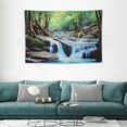 thumbnail image 2 of Chilfamy  Tree Tapestry Waterfall Tapestry Forest Tapestry Wall Hanging, Nature Tapestries Stone River Tapestry for Room 60x40 Inch 60x40in, 2 of 7