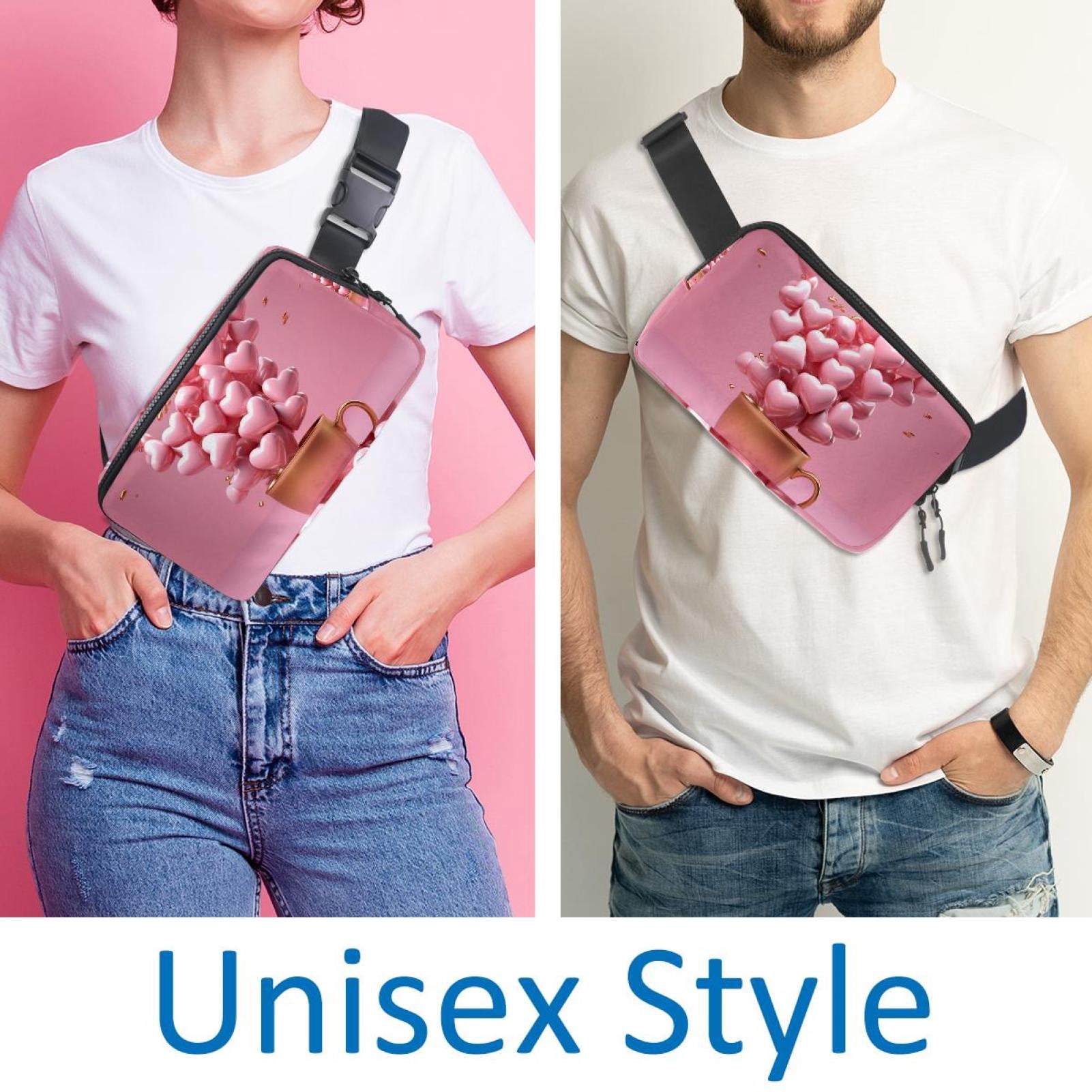Valentine's Day Lightweight Adjustable Belt Bag with Extension Strap - Unisex Running Waist Bag