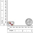 thumbnail image 6 of Gem Stone King 925 Silver and 10K Yellow Gold Red Garnet and Pink Lab Grown Diamond Engagement Ring for Women | 1.14 Cttw | Round 4MM | January Birthstone | Size 9, 6 of 6