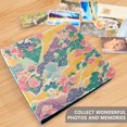 thumbnail image 4 of FORMRS 3 Ring Photo Album 4"x6" Self Adhesive Large Capacity PU Leather Cover, Yellow Floral Wave, 4 of 8