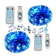 thumbnail image 3 of Guirnalda de luces navideñas con control de sonido y música, funciona con pilas o USB, 5 m, 500 LED/10 m, 100 LED, alambre plateado, con mando a distancia, 3 of 4