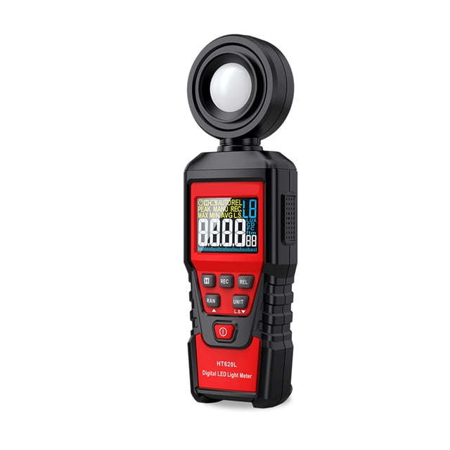 Xingzhi Light Meter Dust Cover Button Portable Digital Illuminometer Skidproof Test Meters Detection Electrician Household Red 2