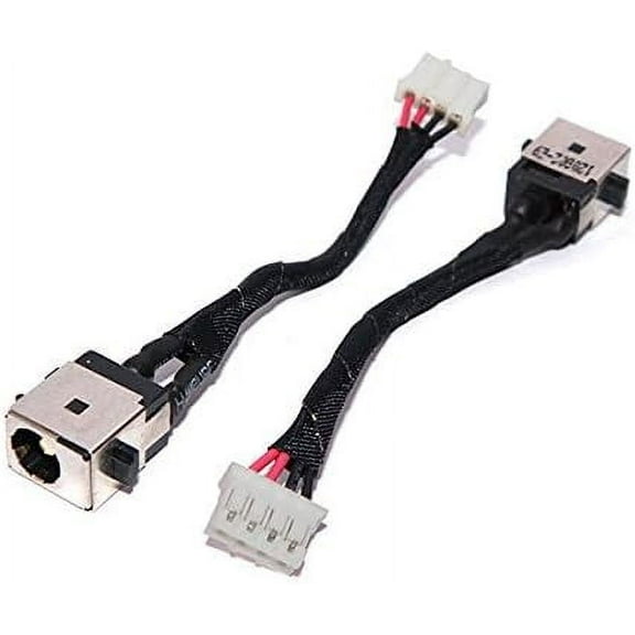 New AC DC Jack Power Plug in Charging Port Connector Socket with Wire Cable Harness Replacement for Toshiba Satellite Radius 11 L15W-B1302 P/N 1417-00AW000