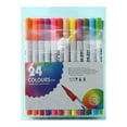 thumbnail image 2 of Staron under $5! Double Tip Marker Pens 24 Colors, Watercolor Highlighter Set for Drawing Coloring, Artistic Painting Markers, 2 of 2