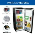 thumbnail image 5 of Koolatron Stainless Steel Compact Fridge with Freezer, 6.2 cu ft (176L), 5 of 7