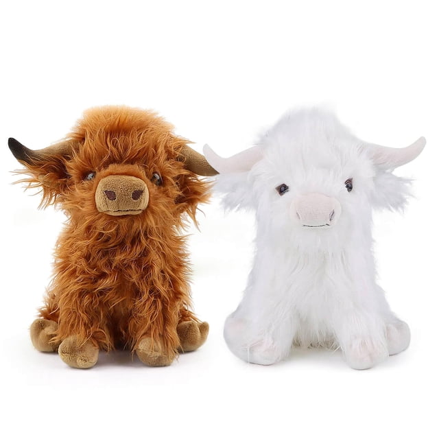 Peluche con forma de vaca escocesa de las Tierras Altas para niños y adultos, 28 cm
