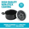thumbnail image 2 of 5.5-Quart Nonstick Aluminum Pasta Pot with Strainer Lid and Handles, PFOA-Free Oval Cooking Pot, Black, 2 of 4