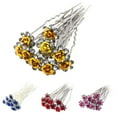 thumbnail image 4 of Opvise 10 Pcs Women Fashoin Silver Plated Rhinestone Rose Flower Hair Pin Clip Hairpin, 4 of 8