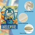 thumbnail image 3 of Welcome Summer Blue Lantern Decorative Garden Flag, Beach Coastal Crab Starfish Shell Yard Outside Decorations, Nautical Seasonal Burlap Outdoor Small Home Decor Double Sided 12 x 18, 3 of 6