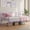 Purple, variant on Twin Daybed Without Trundle, Metal Twin Size Daybed, Steel Slat Support Sofa Bed for Living Room, Bedroom and Guest Room, No Box Spring Needed