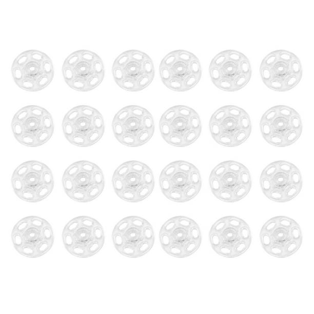 EeaseMX 1000 botones transparentes invisibles de plástico para camisetas, ropa, costura, scrapbooking y manualidades (semitransparentes, 15 mm)