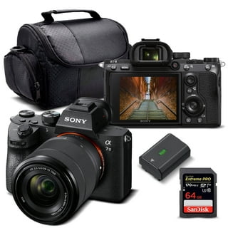 Sony A7IV Mirrorless Camera with Sony FE 28-70mm+Sony E 55-210mm+  Case+500mm f/8.0 Telephoto Lens+Case+650-1300mm f/8 Telephoto Zoom Lens+128  GIG Memory Card+Tripod+Photo Software(30PC)Bundle 