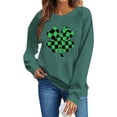 thumbnail image 5 of Women's St. Patrick's Day Graphic Print Long Sleeve Round Neck Sweatshirt Top, 5 of 6
