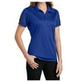 thumbnail image 4 of Yellow Rooster Womens PosiCharge Active Textured Colorblock Polo True Royal/ Grey XS, 4 of 6