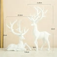 thumbnail image 3 of Taicans White Deer Figurines Set of 2 - 8.3in Tall Handmade Resin Statues,Animal Sculpture Ornaments for Home Decor,Perfect Christmas Gift,Unique Holiday Decoration for Fireplace/Mantel/Bookshelf, 3 of 7