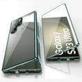 thumbnail image 1 of 360 Metal Frame Double Sided Glass Snap Lock Magnetic Case For Samsung Galaxy S24 S23 FE S22 Ultra S21 Plus Full Lens Protection, 1 of 7