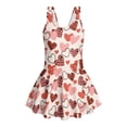thumbnail image 4 of Xixirimido Heart Shapes Leopard Pink Print Girls One Piece Swimsuits Sleeveless Swim Dress for Girls Skirted Bathing Suit Hawaiian Skirt Swimwear UPF 50+ Sun Protection, 3-4 Years, 4 of 7