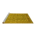 thumbnail image 2 of Ahgly Company Machine Washable Indoor Rectangle Oriental Yellow Industrial Area Rugs, 3' x 5', 2 of 4