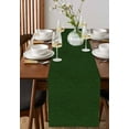 thumbnail image 4 of ERUNPONLY Solid Dark Green Table Runner - 108 Inch Long Retro Minimalism Abstract Denim Texture Cotton Linen Blended Dress Scarves Farmhouse Table Runner for Kitchen Dining, Coffee Table, 13"x108", 4 of 8