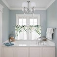 thumbnail image 3 of Watercolor Eucalyptus Kitchen Curtains Small Short 39 Inch Length, Sage Green&nbsp;Floral Plant Grommet Bedroom Living Room Curtains, Light Filtering Cafe Curtain Drapes 2 Panels Set 55''x39'', 3 of 9