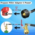 thumbnail image 6 of Boltigen Propane Refill Adapter for 1 lb. Tanks, 3FT Propane Refill Adapter, Propane Filler Adapter 1 Pound, Propane Tank Refill Adapter, for Filling 1 lb Propane Bottle (Black-36’’ QCC1 Type), 6 of 9