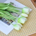 thumbnail image 4 of 10 PCS Artificial Tulip Flowers Real Touch Tulips Artificial Plastic Flower Fake Bouquet Table Arrangements Gift for Home Office Party Wedding Birthday Garden Store Decoration (White), 4 of 18