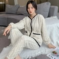 thumbnail image 6 of Large Size Winter Women's Pajamas Warm Home Clothes Sleepwear Ladies Flannel Thick Coral Fleece Cute Set Woman 2 Pieces (E,XL), 6 of 9
