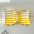thumbnail image 4 of Hxlamzoo Lovely Stripped Velvet Bow Tie Pillow with Core Sofa Decorative Waist Cushion Bedding Plush Throw Pillow Soft Plush Cushions, 4 of 6