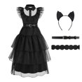 thumbnail image 3 of Disfraz de baile de Halloween, exquisito disfraz negro, disfraz de cosplay, 3 of 6