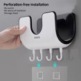 thumbnail image 2 of ECOCO Wall-Mounted Floating Punch-Free Perforation-Free Houseware Pot Lid Pan Cover Organizer Rack Holder Stand Rest, 2 of 8