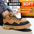 thumbnail image 2 of YOURDIARY Mens Steel Toe Safety Shoes Anti-Puncture Non-Slip Work Shoes Breathable Comfortable Industrial Construction Shoes, 2 of 7