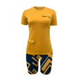 thumbnail image 2 of Gibobby Blusas De Manga Larga Conjuntos de entrenamiento para mujer, conjuntos casuales a juego de 2 piezas, conjunto de pijama con pantalones cortos de Yoga de cintura alta y corto（Anaranjado， L), 2 of 5