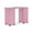 Pink, variant on BarberPub Makeup Vanity Desk with Storage Drawer and Cabinet, Nail Desk with Wheels