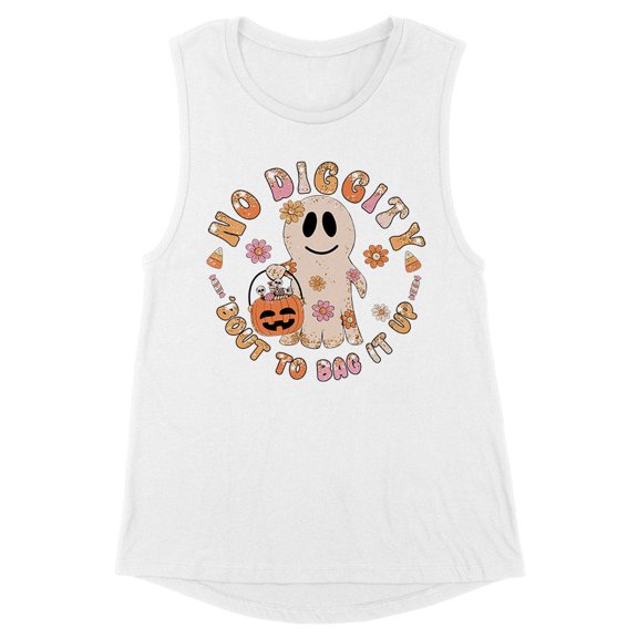 Bag it up Halloween Women's Muscle Tank Large White
