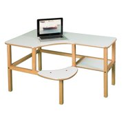 Angle View: Wild Zoo Grade School Computer Desk - White