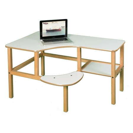 Wild Zoo Grade School Computer Desk - White