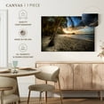 thumbnail image 5 of Elephant Stock Scenic Caribbean Coast Wall Art - Horizontal Canvas Wall Art - Living Room Wall Decor - Beach Canvas - Gray And Yellow Decor - 12" x 8", 5 of 8